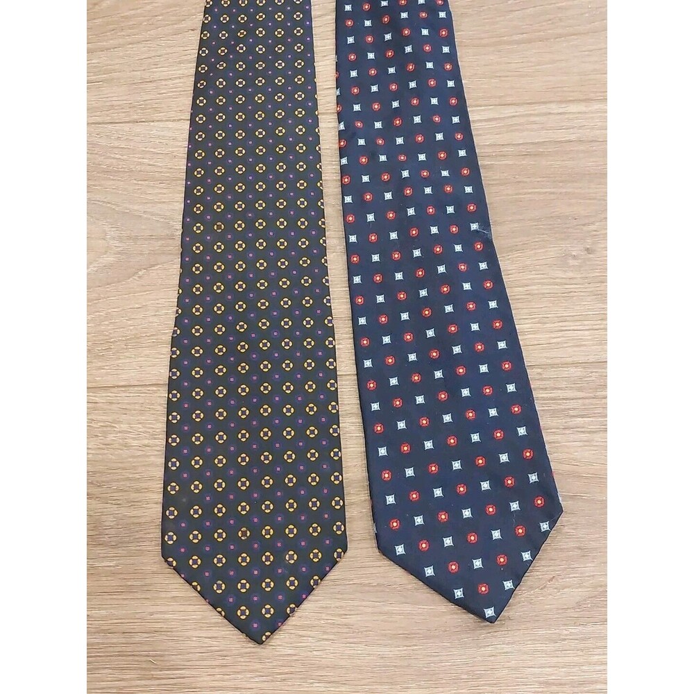 Lot Of 2 Harold Powell Blue Silk Ties 4 X 62 Made In USA